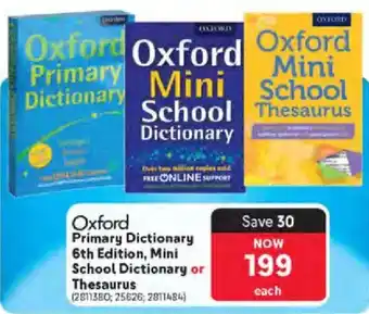 Makro Oxford Primary Dictionary 6th Edition, Mini School Dictionary or Thesaurus offer