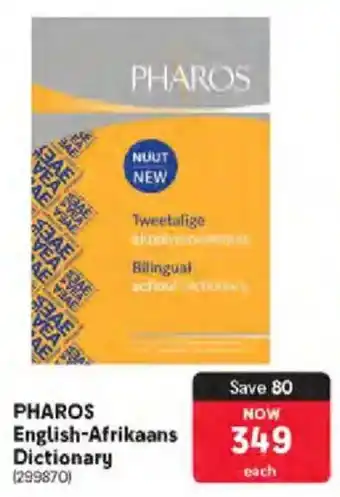 Makro Pharos English-Afrikaans Dictionary offer