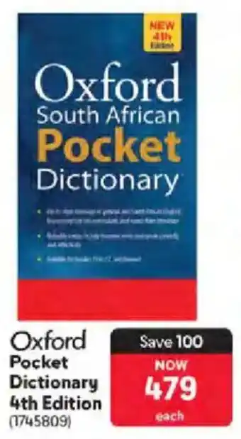 Makro Oxford Pocket Dictionary 4th Edition offer