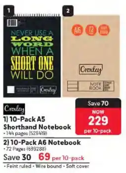 Makro Croxley A5 Shorthand Notebook offer