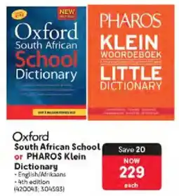 Makro Oxford South African School or PHAROS Klein Dictionary offer