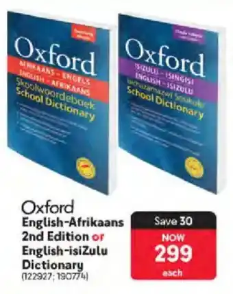 Makro Oxford English-Afrikaans 2nd Edition or English-isiZulu Dictionary offer