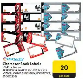 Makro Butterfly Character Book Labels offer