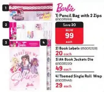 Makro Barbie Pencil Bag with 2 Zips offer