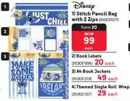 Makro Disney Stitch Pencil Bag with 2 Zips offer