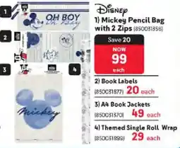 Makro Disney Mickey Pencil Bag with 2 Zips offer