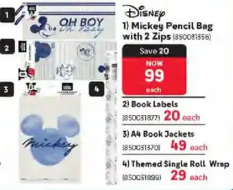 Makro Disney Mickey Pencil Bag with 2 Zips offer