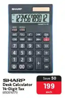 Makro SHARP Desk Calculator 14-Digit Tax offer