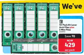 Makro A4 Lever Arch Files plus 2 Mini Files offer