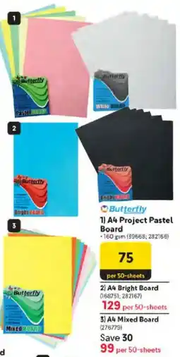 Makro Butterfly A4 Project Pastel Board offer