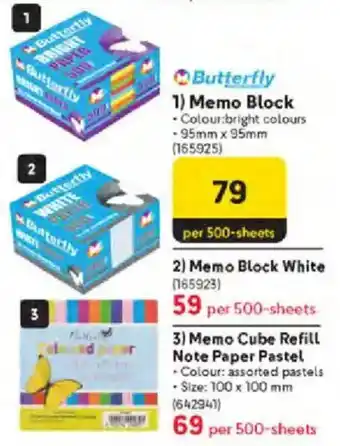 Makro Buttertly Memo Block offer