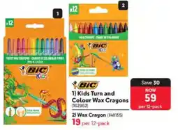 Makro BIC Kids Turn and Colour Wax Crayons offer