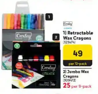 Makro Croxley Retractable Wax Crayons offer