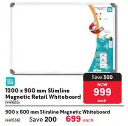 Makro Pen Gear Slimline Magnetic Retail Whiteboard offer