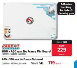 Makro Parrot No Frame Pinboard offer