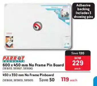 Makro Parrot No Frame Pinboard offer