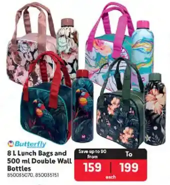 Makro Butterfly Lunch Bags and Double Wall Bottles offer