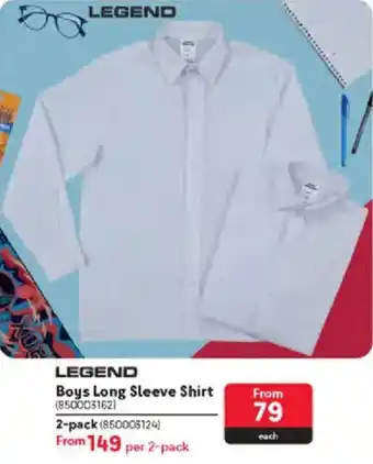 Makro LEGEND Boys Long Sleeve Shirt offer