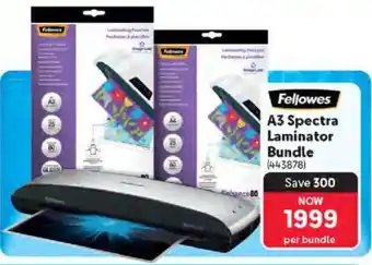 Makro Fellowes A3 Spectra Laminator Bundle offer