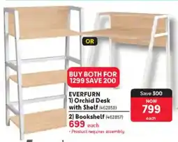 Makro EVERFURN Orchid Desk with Shelf offer