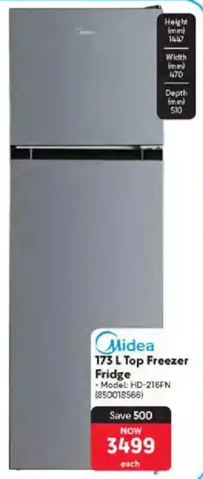 Makro Midea Top Freezer Fridge offer