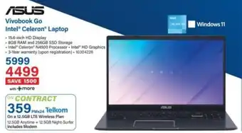 Incredible Connection ASUS Vivobook Go Intel Celeron Laptop offer