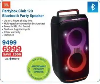 Incredible Connection JBL Partybox Club 120 Bluetooth Party Speaker offer