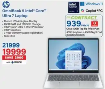 Incredible Connection HP OmniBook 5 Intel Core Ultra 7 Laptop offer
