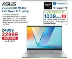 Incredible Connection ASUS VivoBook S14 M5406 AMD Ryzen AI 7 Laptop offer