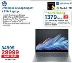 Incredible Connection HP Omnibook X Snapdragon X Elite Laptop offer
