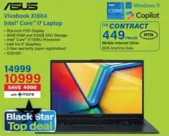 Incredible Connection ASUS Vivobook X1504 Intel Core i7 Laptop offer