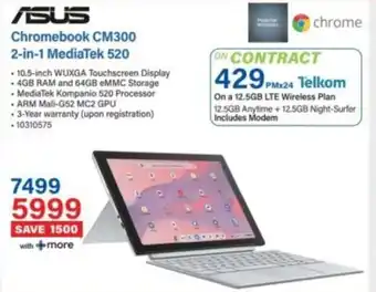 Incredible Connection ASUS Chromebook CM300 2-in-1 MediaTek 520 offer