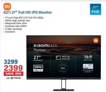 Incredible Connection Xiaomi A27i 27″ Full HD IPS Monitor offer