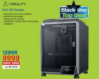 Incredible Connection Creality K1C 3D Printer offer