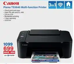 Incredible Connection Canon Pixma TS3640 Multi-function Printer offer