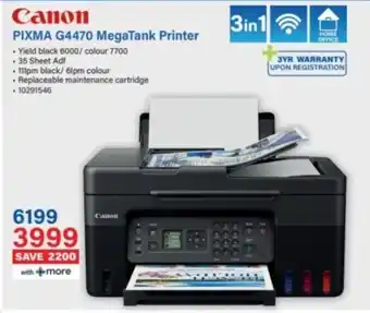 Incredible Connection Canon PIXMA G4470 MegaTank Printer offer