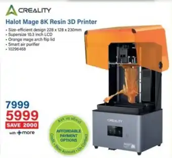 Incredible Connection CREALITY Halot Mage 8K Resin 3D Printer offer