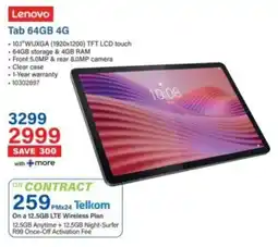 Incredible Connection Lenovo Tab 64GB 4G offer