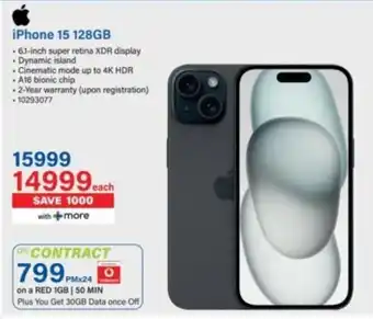 Incredible Connection iPhone 15 128GB offer