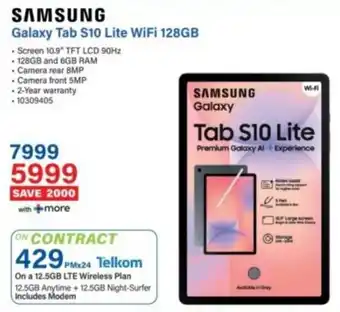Incredible Connection SAMSUNG Galaxy Tab S10 Lite WiFi 128GB offer