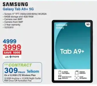 Incredible Connection SAMSUNG Galaxy Tab A9+ 5G offer