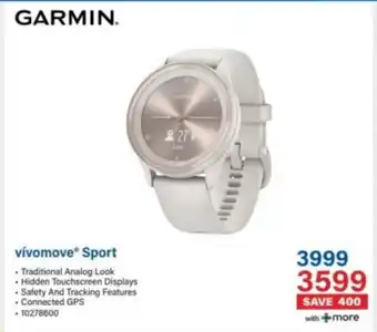 Incredible Connection GARMIN Vívomove Sport offer