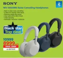 Incredible Connection SONY WH-1000XM6 Noise Cancelling Headphones offer