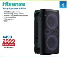 Incredible Connection Hisense Party Speaker HP100 offer