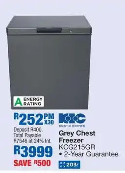 OK Furniture Grey Chest Freezer offer