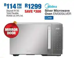 OK Furniture Midea Silver Microwave Oven EM30SILVER offer