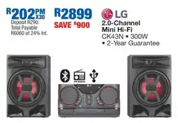 OK Furniture LG 2.0-Channel Mini Hi-Fi CK43N offer