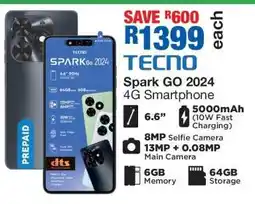 OK Furniture TECNO Spark Go 2024 4G Smartphone offer