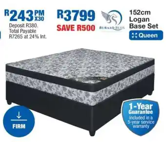 OK Furniture 152cm Logan Base Set offer