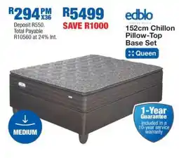 OK Furniture 152cm Chillon Pillow-Top Base Set offer